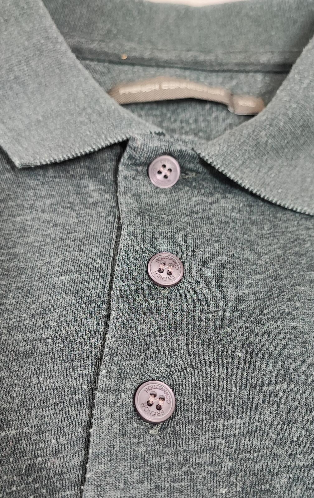 Vintage French Connection FCUK Polo Shirt Faded Grey Retro Y2K Men's Size Large