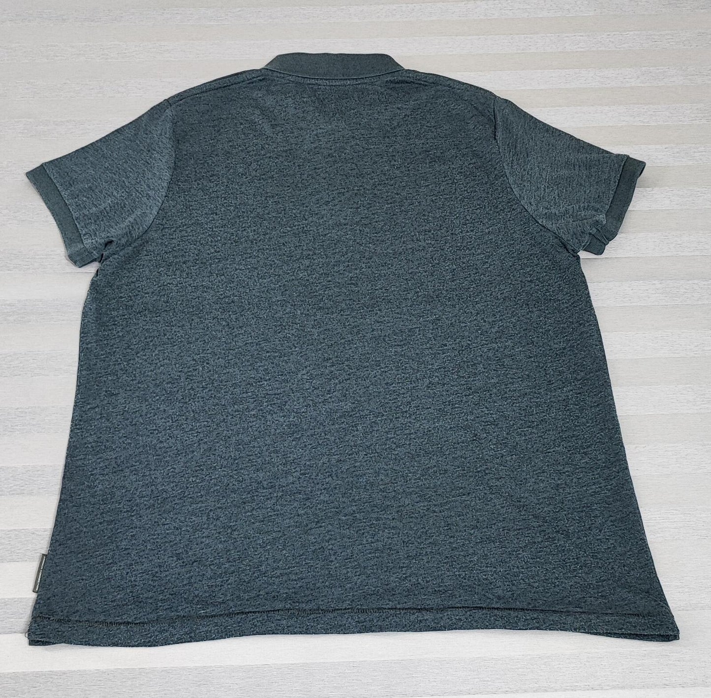 Vintage French Connection FCUK Polo Shirt Faded Grey Retro Y2K Men's Size Large