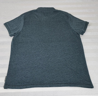 Vintage French Connection FCUK Polo Shirt Faded Grey Retro Y2K Men's Size Large