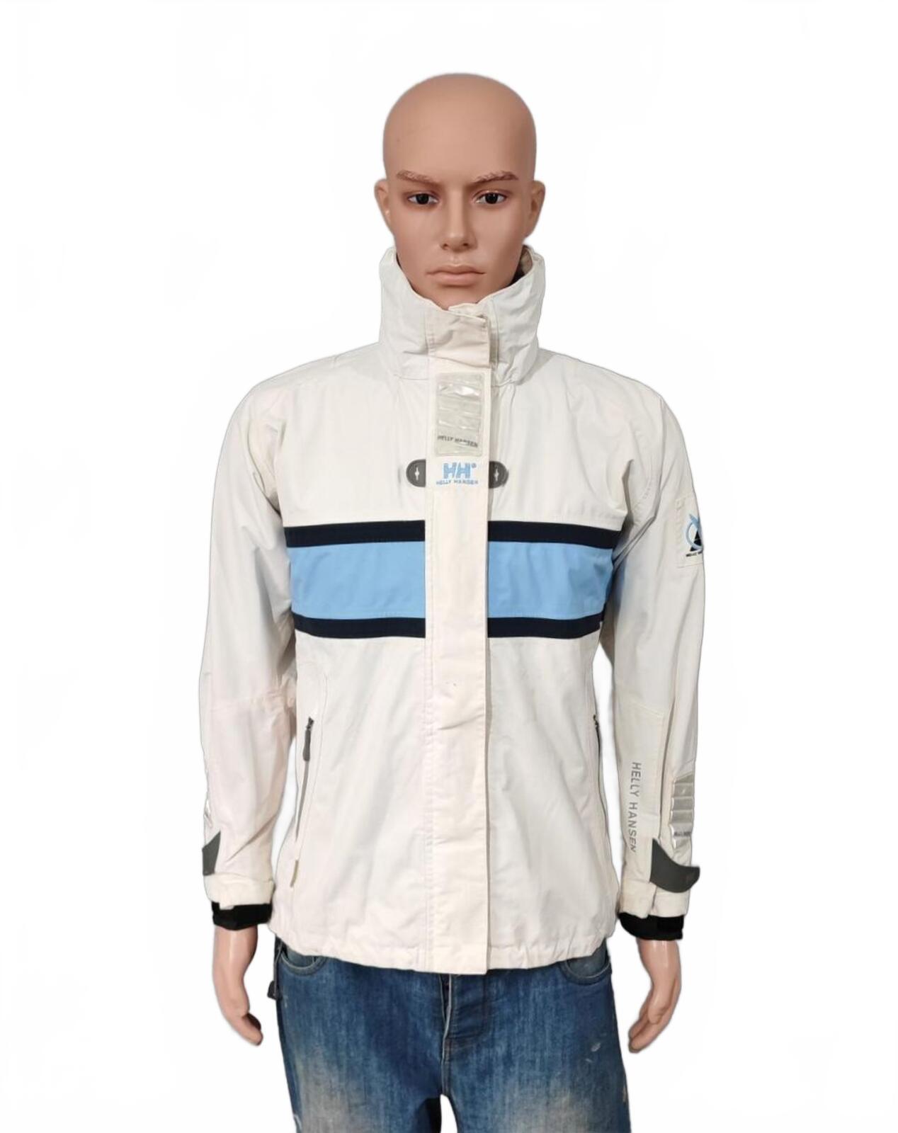 Vintage Helly Hansen Watertight Navy Blue White Helly Tech Jacket Men Size Small