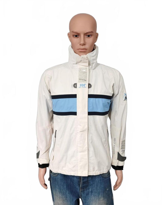 Vintage Helly Hansen Watertight Navy Blue White Helly Tech Jacket Men Size Small