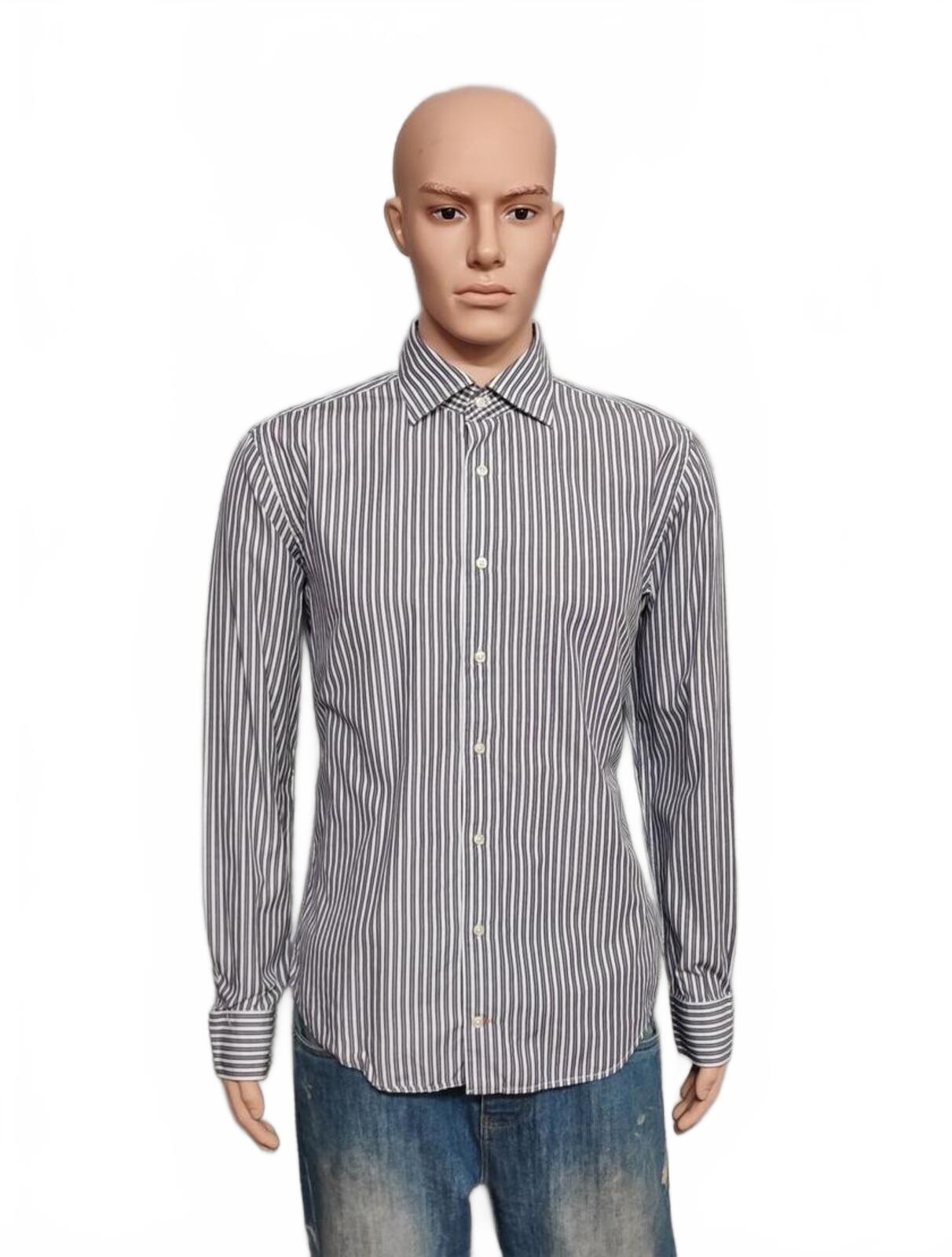 Vintage Tommy Hilfiger Striped Long Sleeve Shirt Purple Men's Size Medium M