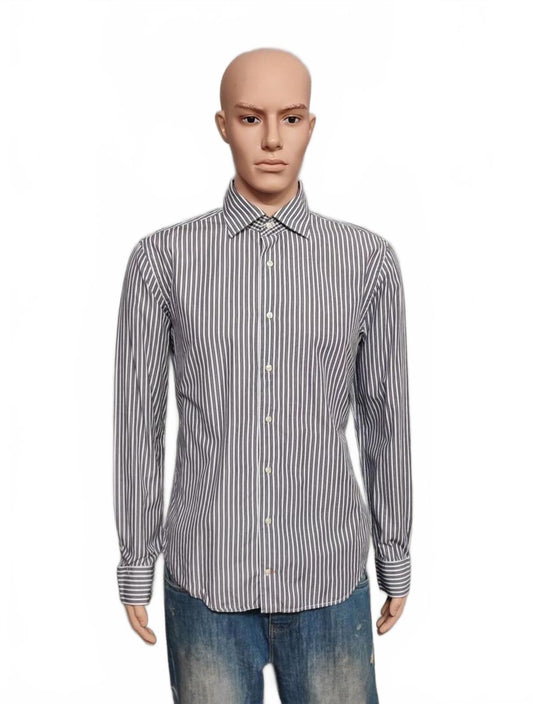 Vintage Tommy Hilfiger Striped Long Sleeve Shirt Purple Men's Size Medium M