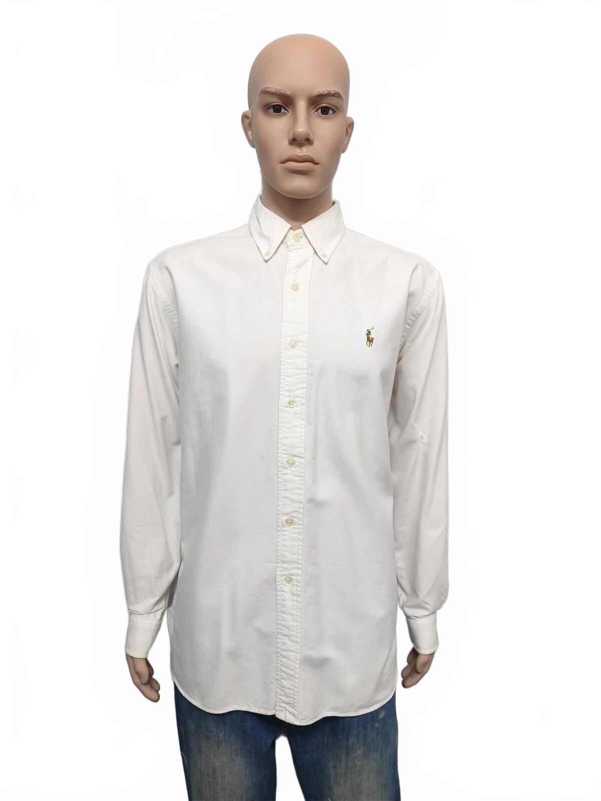 Vintage Ralph Lauren Big Shirt Long Sleeve Shirt Off-White Cream Men's Size XXL