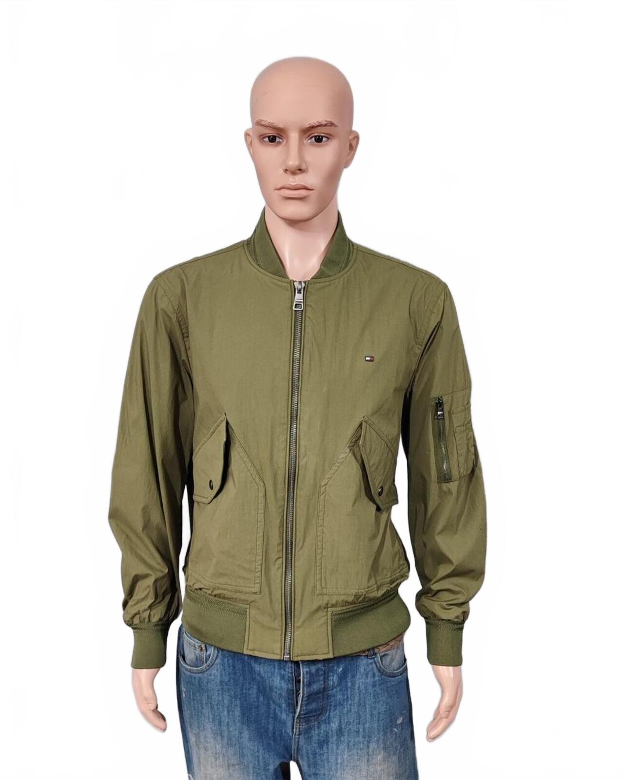 Vintage Tommy Hilfiger Plaid Lined Harrington Jacket Green Men Size Large