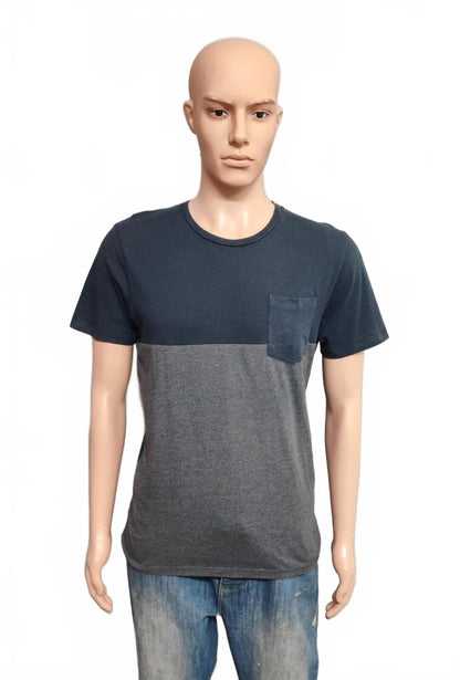 Vintage Jack & Jones Graphic T-Shirt Grey Blue Retro Y2K Men's Size Medium M