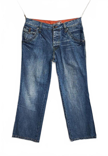 Vintage Next Denims Blue Faded Bootcut Jeans Y2K Indie Skater Men's W33 L30