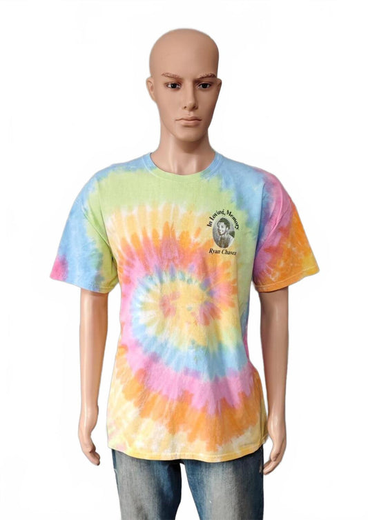 Vintage Gildan Tie Dye Memorial Event Graphic T-Shirt Psychedelic Men's Size XL