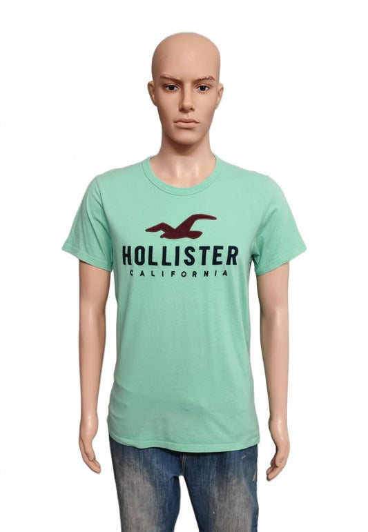 Vintage Hollister Graphic T-Shirt Faded Green Retro Y2K Men's Size Small S