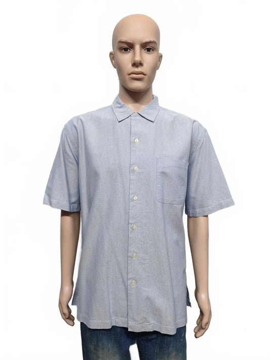 Vintage Polo Ralph Lauren "Caldwell" Short Sleeve Shirt Blue Men's Size XXL