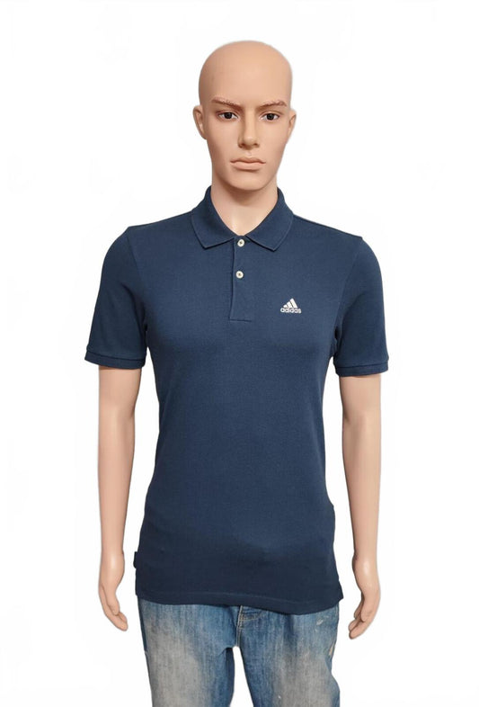 Vintage Adidas Climalite Performance Polo Shirt Navy Blue Retro Y2K Men's Size S