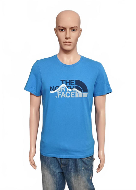 Vintage The North Face Graphic T-Shirt Blue Retro Y2K Men's Size Medium M