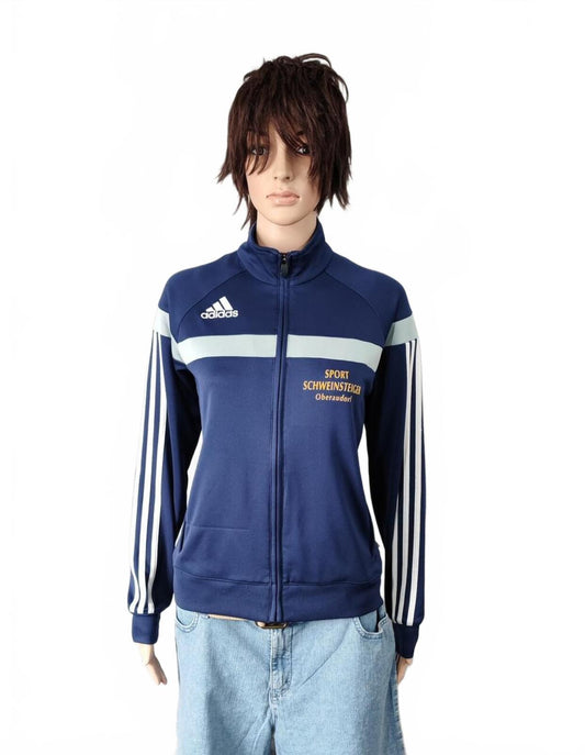 Vintage adidas Germany Schweinsteiger Zip Track Jacket Blue Women Size Small