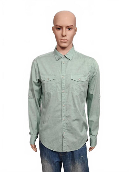 Vintage Calvin Klein Jeans Long Sleeve Shirt Sage Green Utility Men's Size M