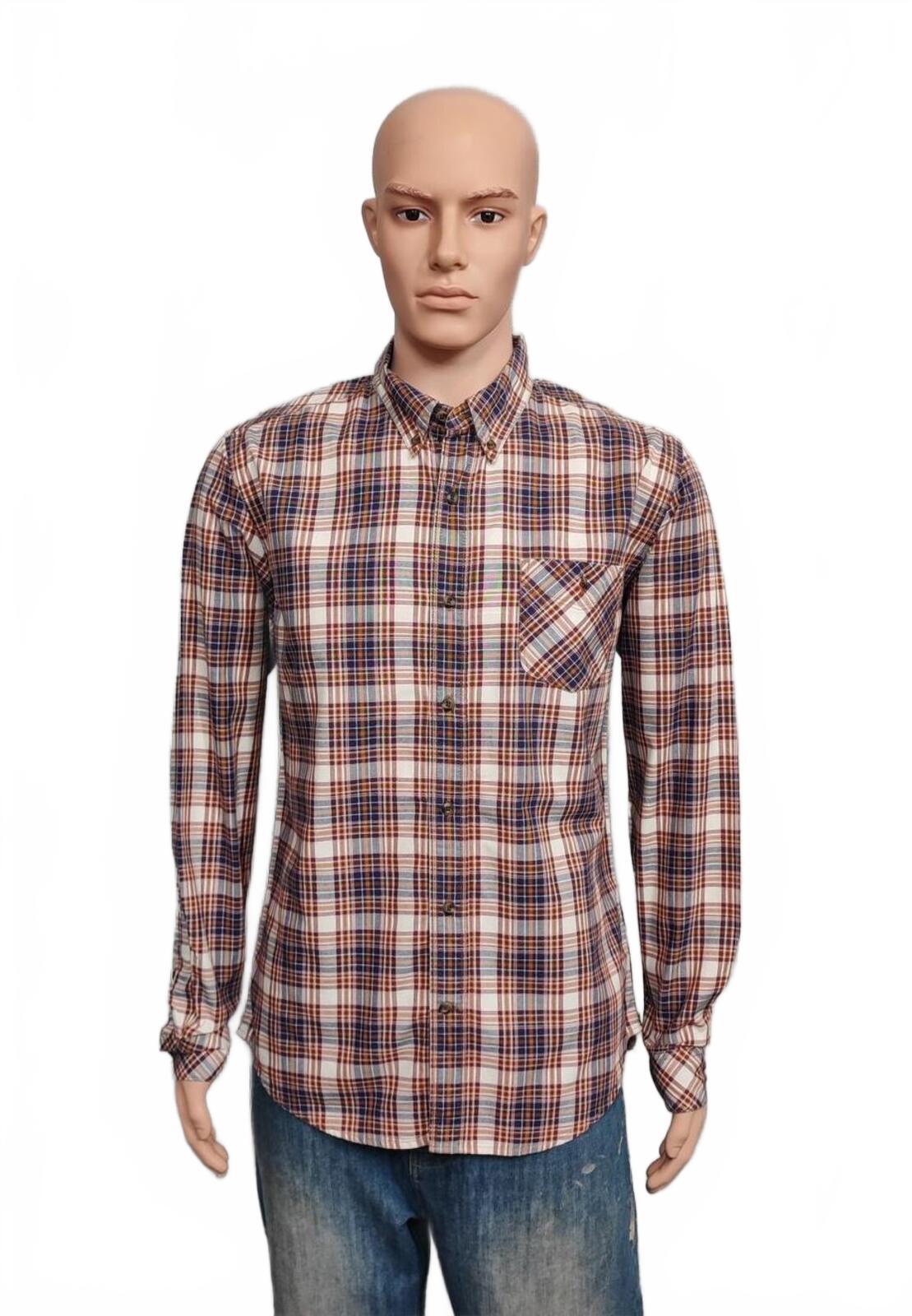 Vintage Timberland Earthkeepers Checked Long Sleeve Shirt Brown Men's Size Large