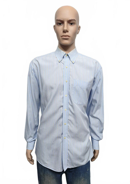 Vintage Tommy Hilfiger Striped Long Sleeve Shirt Blue White Men's Size XXL