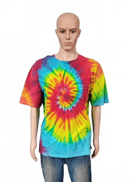 Vintage Delta Pro Weight Rainbow Spiral Tie Dye T-Shirt Men's Size XL