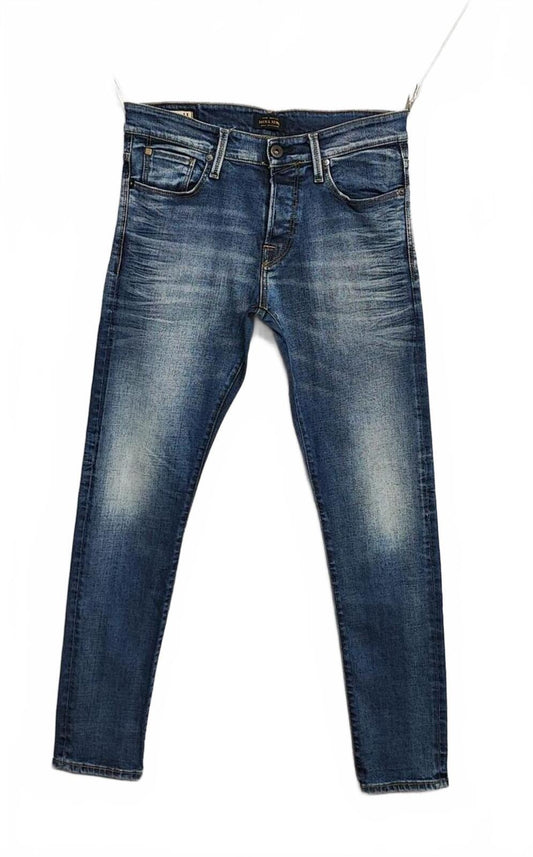 Vintage Jack & Jones Glenn Slim Fit Dark Wash Jeans Y2K Indie Streetwear Men's W31 L32