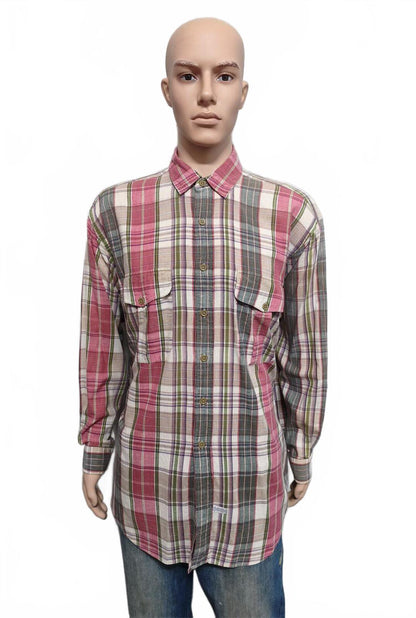 Vintage Polo Ralph Lauren Yarmouth Checked Long Sleeve Shirt Red Men's Size XL