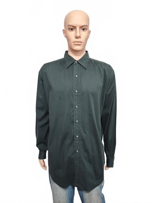 Vintage Polo Ralph Lauren Lowell Plain Long Sleeve Shirt Black Men's Size XXXL