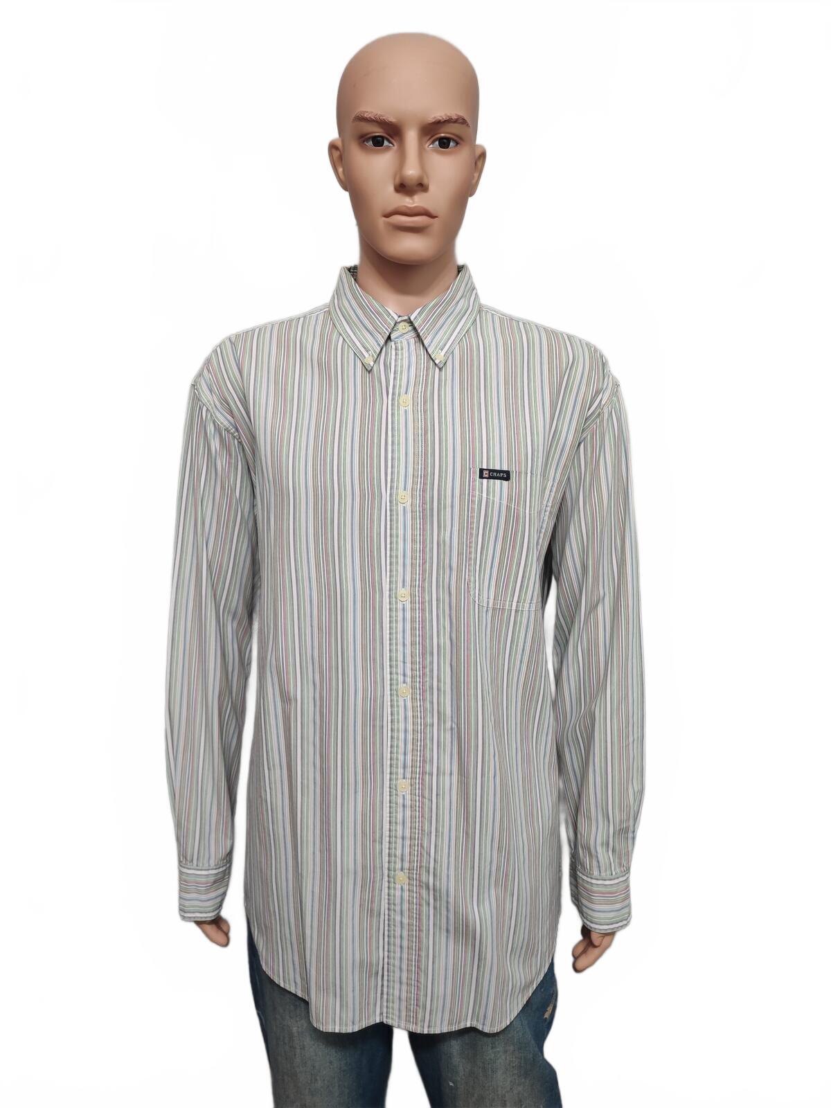Vintage Chaps Checked Long Sleeve Shirt Multicolour Men's Size XXL