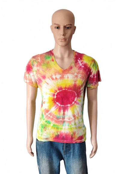 Vintage Bamm-Bamm Flintstones Tie Dye Graphic T-Shirt Retro 90s Men's Size S