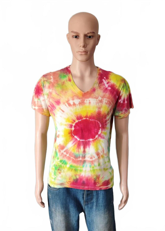Vintage Bamm-Bamm Flintstones Tie Dye Graphic T-Shirt Retro 90s Men's Size S