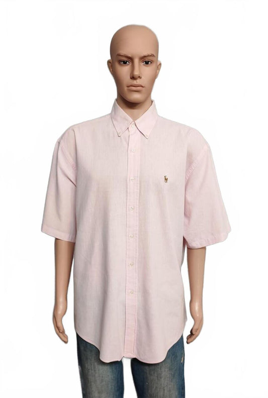 Vintage Ralph Lauren Blake Short Sleeve Shirt Rose Pink Men's Size XXXL 3XL