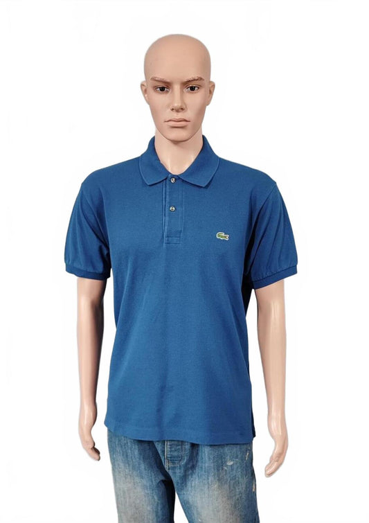 Vintage Lacoste Crocodile Logo Polo Shirt Blue Retro Y2K Men's Size XL