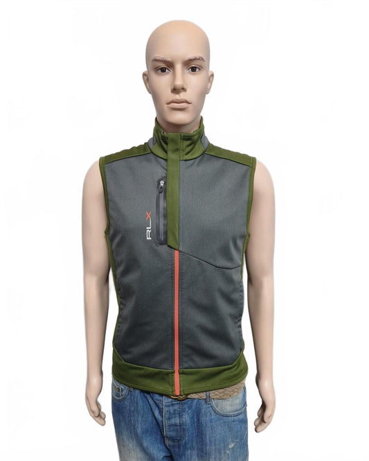 Vintage Ralph Lauren RLX Technical Gilet Vest Green Grey Men's Size Small S