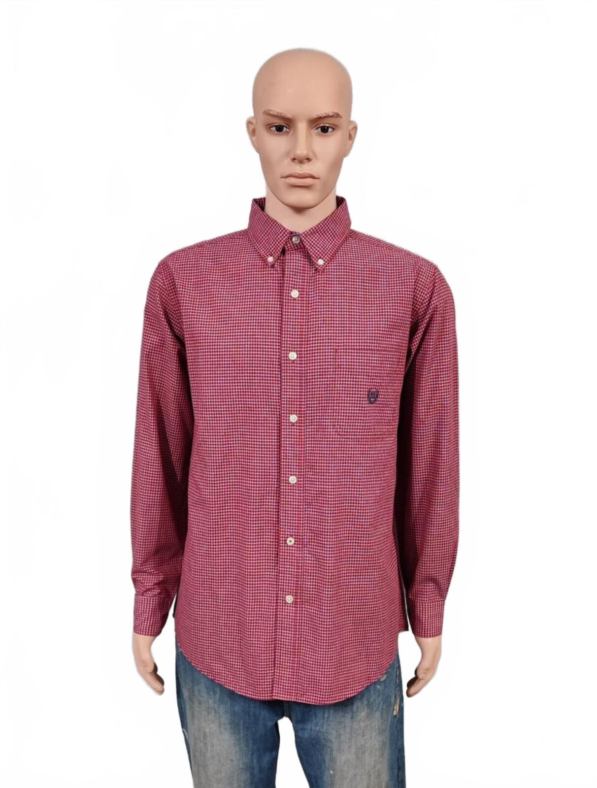Vintage Chaps Checked Long Sleeve Flaid Flannel Lumberjack Shirt Red Men Size XL
