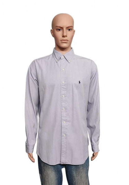 Vintage Polo Ralph Lauren Blake Silk Blend Long Sleeve Shirt Lilac Men Size XXL