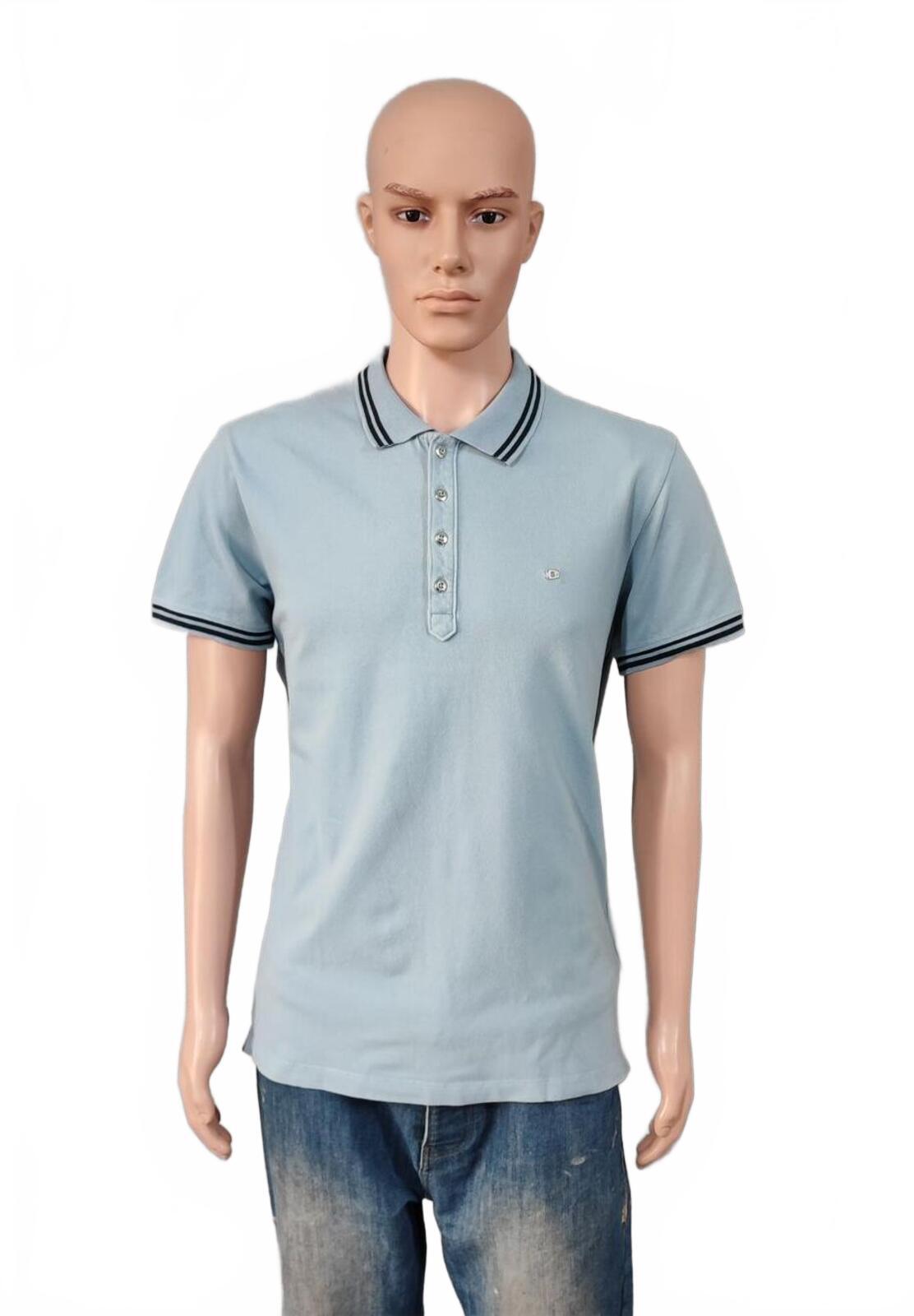 Vintage Diesel Embroidered Logo Polo Shirt Blue Contrast Retro Y2K Men's Size L