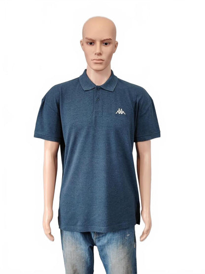 Vintage Kappa Omini Logo Polo Shirt Heather Blue Retro Y2K Men's Size Large L