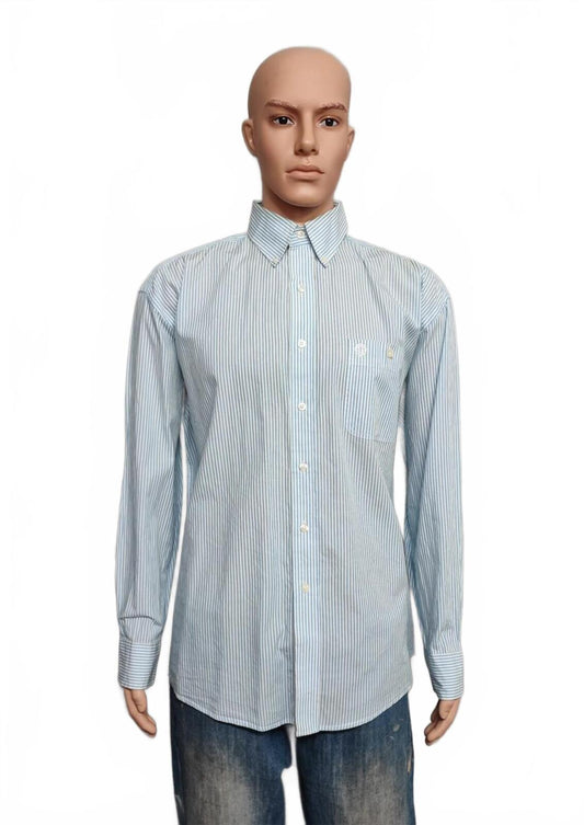 Vintage Wrangler George Strait Western Long Sleeve Shirt Blue Men's Size XL