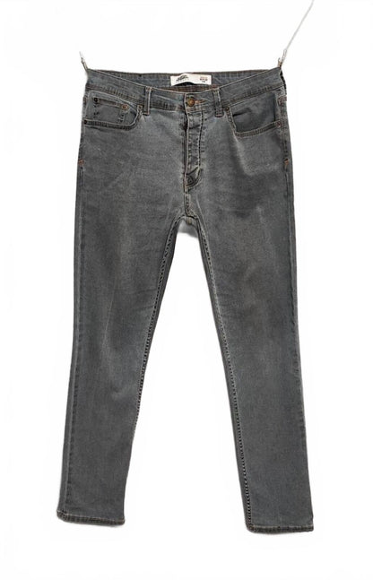 Vintage Burton Menswear Grey Denim Jeans Y2K Indie Retro Stretch Slim Men's W33