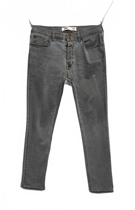 Vintage Burton Menswear Grey Denim Jeans Y2K Indie Retro Stretch Slim Men's W33