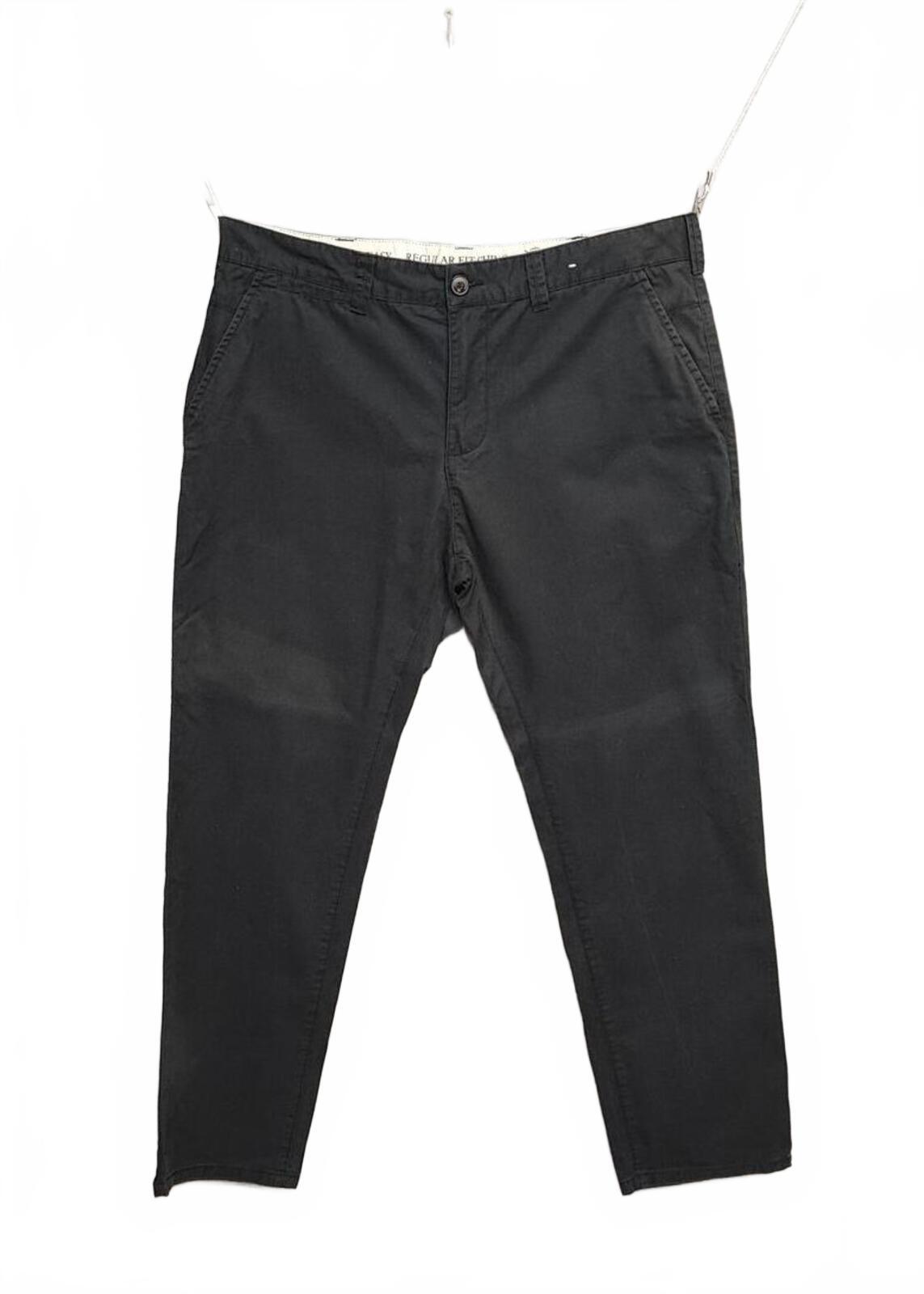 Vintage Easy Faded Black Chino Trousers Regular Fit Skater Workwear Men's W36
