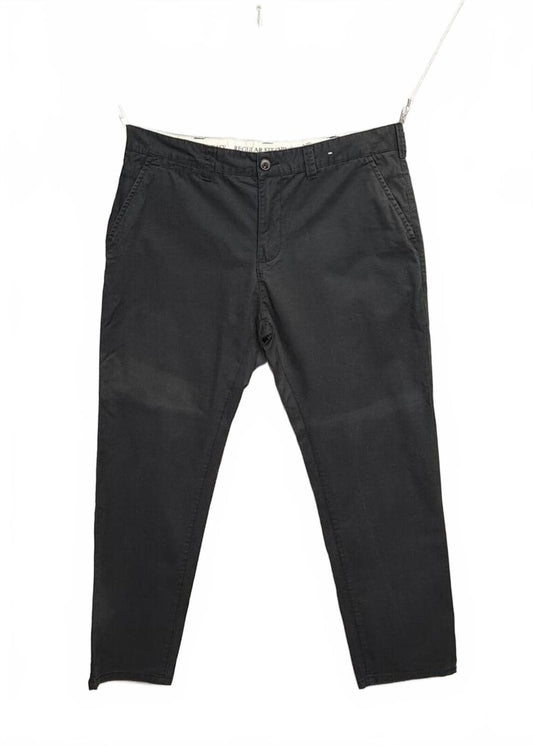 Vintage Easy Faded Black Chino Trousers Regular Fit Skater Workwear Men's W36