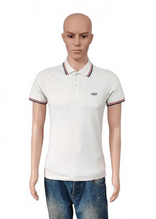 Vintage Jack & Jones Classic Polo Shirt Faded White Retro Y2K Men's Size Small S