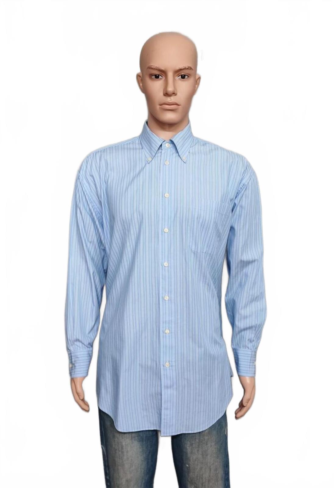 Vintage Nautica Striped Long Sleeve Shirt Blue White Men's Size XXL