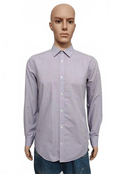 Vintage Calvin Klein Checked Long Sleeve Shirt Lilac Purple Men's Size Medium M