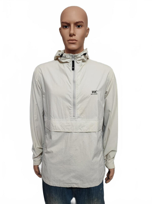 Vintage Helly Hansen Technical Hooded Jacket Off White Gorpcore Men Size XL