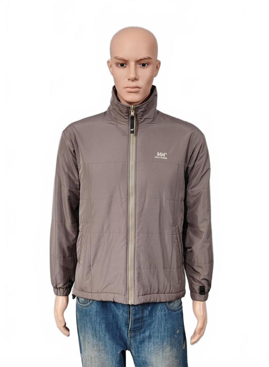 Vintage Helly Hansen Brown Full Zip Technical Fleece Mid Layer Men Size Large