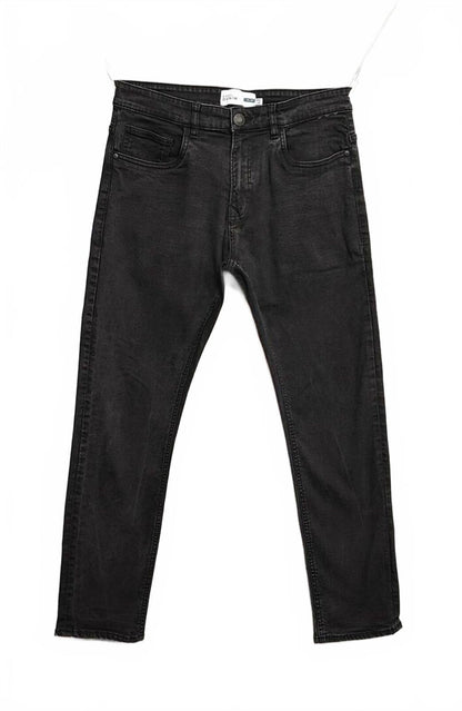 Vintage Easy Faded Black Wash Slim Fit Jeans Y2K Retro Streetwear Men's W32 L30