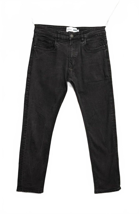 Vintage Easy Faded Black Wash Slim Fit Jeans Y2K Retro Streetwear Men's W32 L30