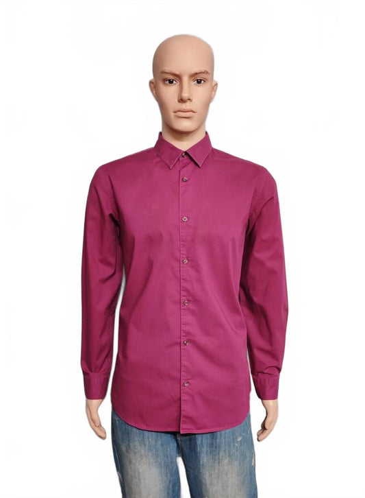 Vintage Calvin Klein Long Sleeve Minimalist Y2K Casual Shirt Lilac Pink Size M