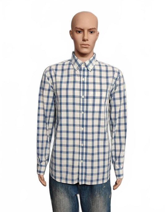 Vintage Old Navy Checked Long Sleeve Plaid Grunge Casual Shirt Blue Men's Large