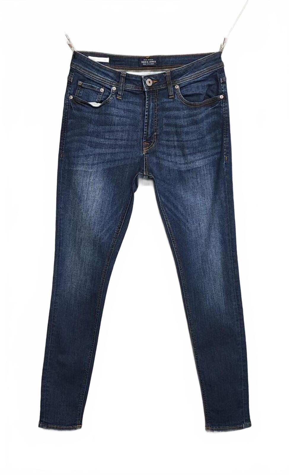 Vintage Jack & Jones Navy Blue Wash Jeans Y2K Retro Streetwear Men's W30 L32