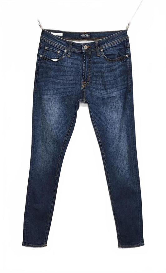 Vintage Jack & Jones Navy Blue Wash Jeans Y2K Retro Streetwear Men's W30 L32